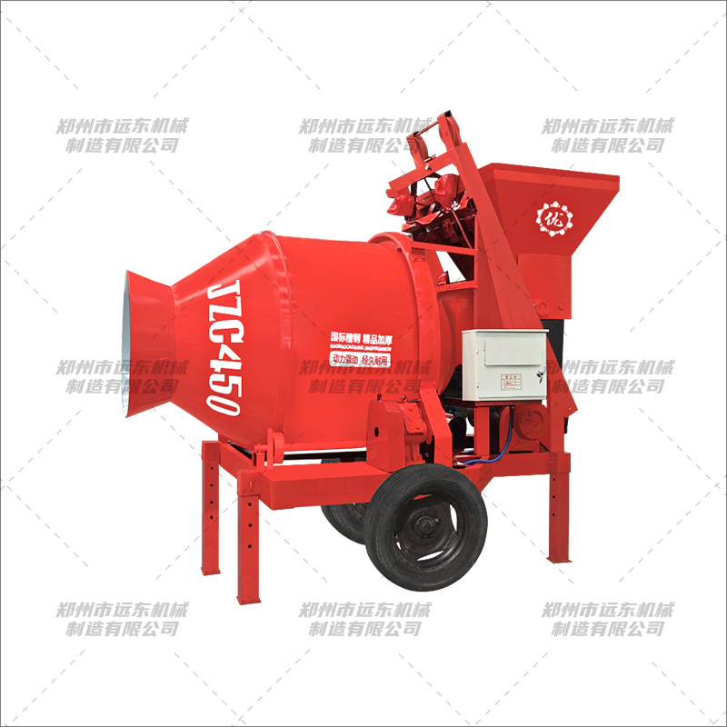 JZC450型全自動爬斗攪拌機(jī)(圖1) JZC450型全自動爬斗攪拌機(jī)(圖1)